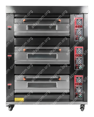 Печь хлебопекарная Miratek BK-36E + каменный под (3 яруса) + пароувлажнение Печь хлебопекарная Miratek BK-36E + каменный под (3 яруса) + пароувлажнение