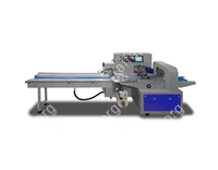 Горизонтальная упаковочная машина DXDZ-450XV (3 servo, вакуумизация, насос 100 м3/ч, лент. 200 мм, min bag L 130, H max. 100)