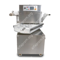 Полуавтоматический запайщик лотков ротационного типа HVT-450R (нерж.СКИН) (4 лотка,210*148*120)