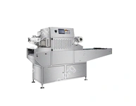 Автоматический конвейерный запайщик лотков с функцией вакуумизации и газации HVT-450A/4 V2 (210*148 нерж., скин, дв. ст. 100м3/ч)