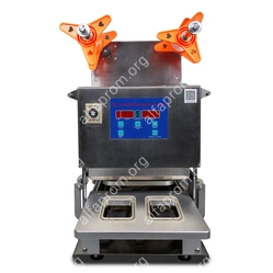 Запайщик лотков HL-95A SS (182*96*(20-55) мм, 2 лотка за цикл, счетчик, уголок надрыва пленки)